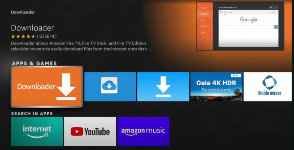 Downloader App Firestick