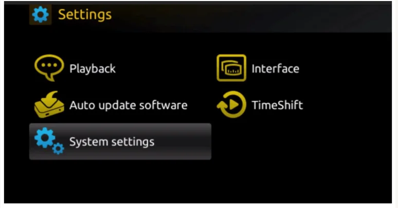 MAG Box System Settings