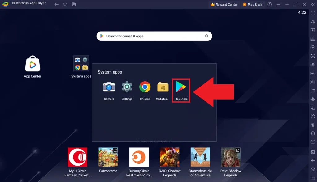 BlueStacks Google Sign In