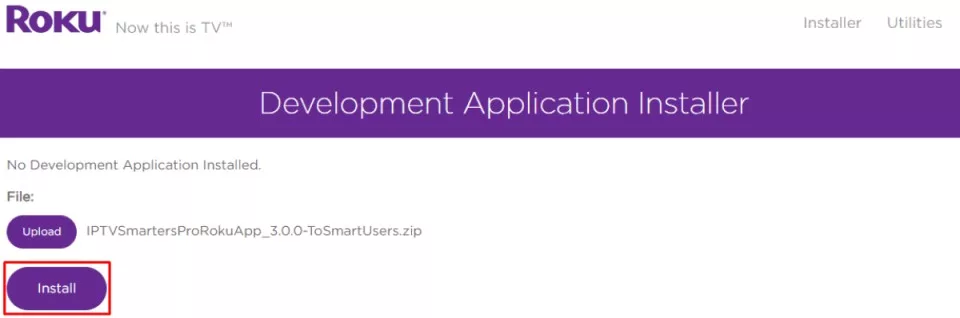 Upload IPTV Smarters Package