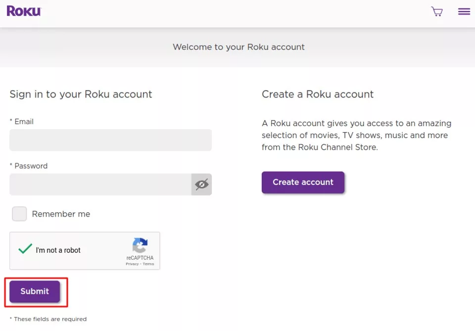 Roku Developer Login