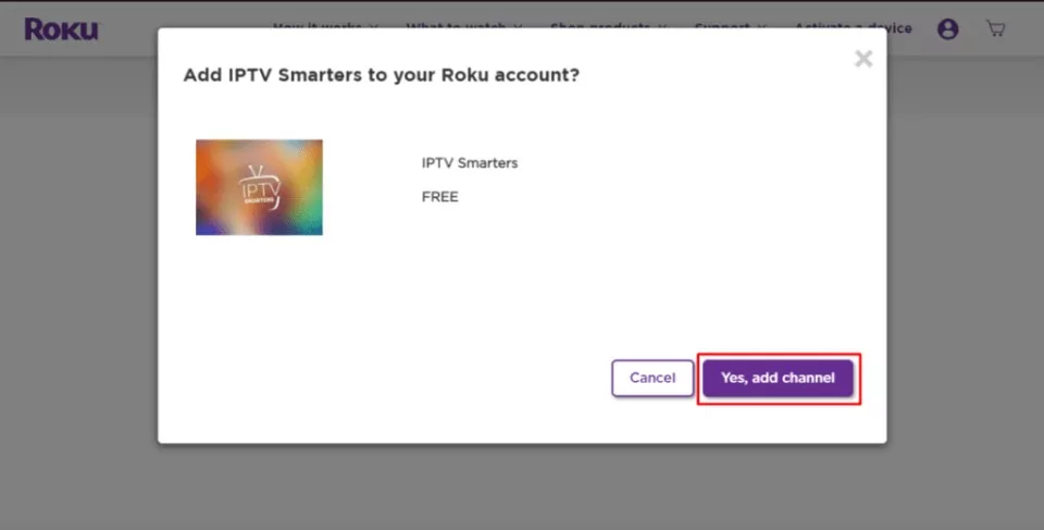 Add IPTV Smarters Roku