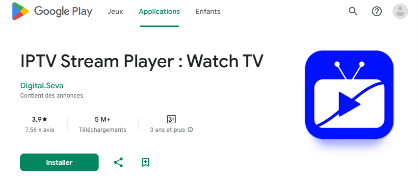 Search IPTV Stream Player App