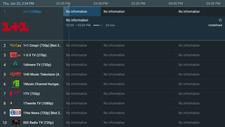 TiviMate Channel List