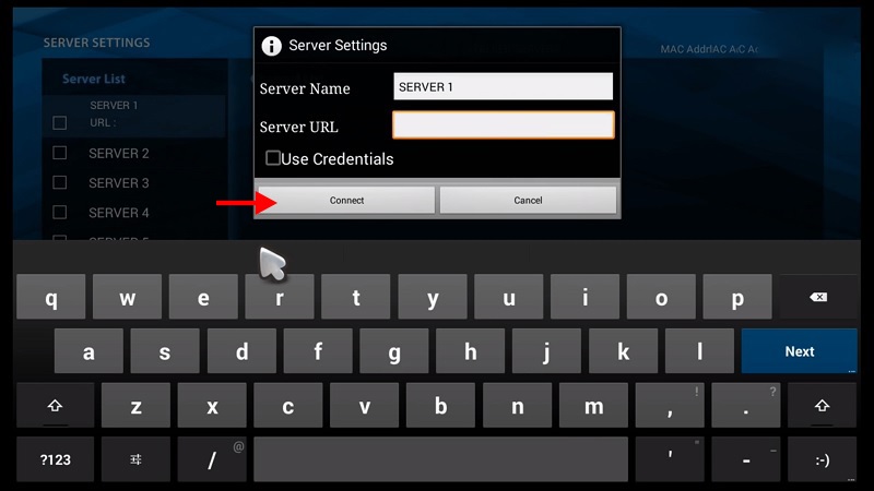 Enter IPTV Portal URL Avov